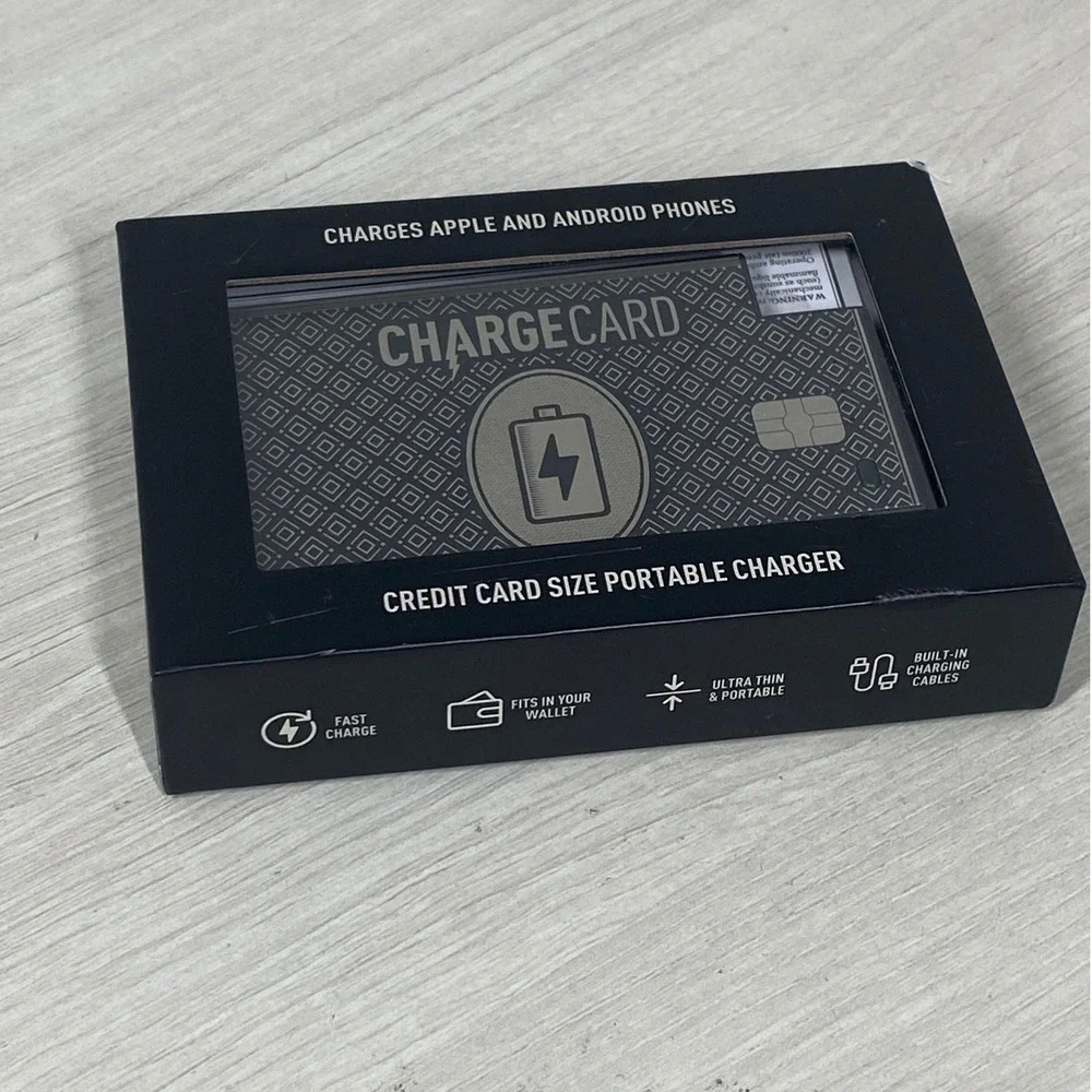 AquaVault ChargeCard Ultra Thin Credit Card Size Portable Power Bank Charger